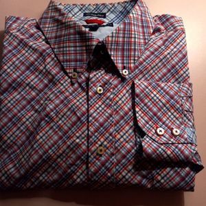 tommy hilfiger button up 80s 2 ply fabric